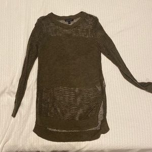 Fishnet olive sweater